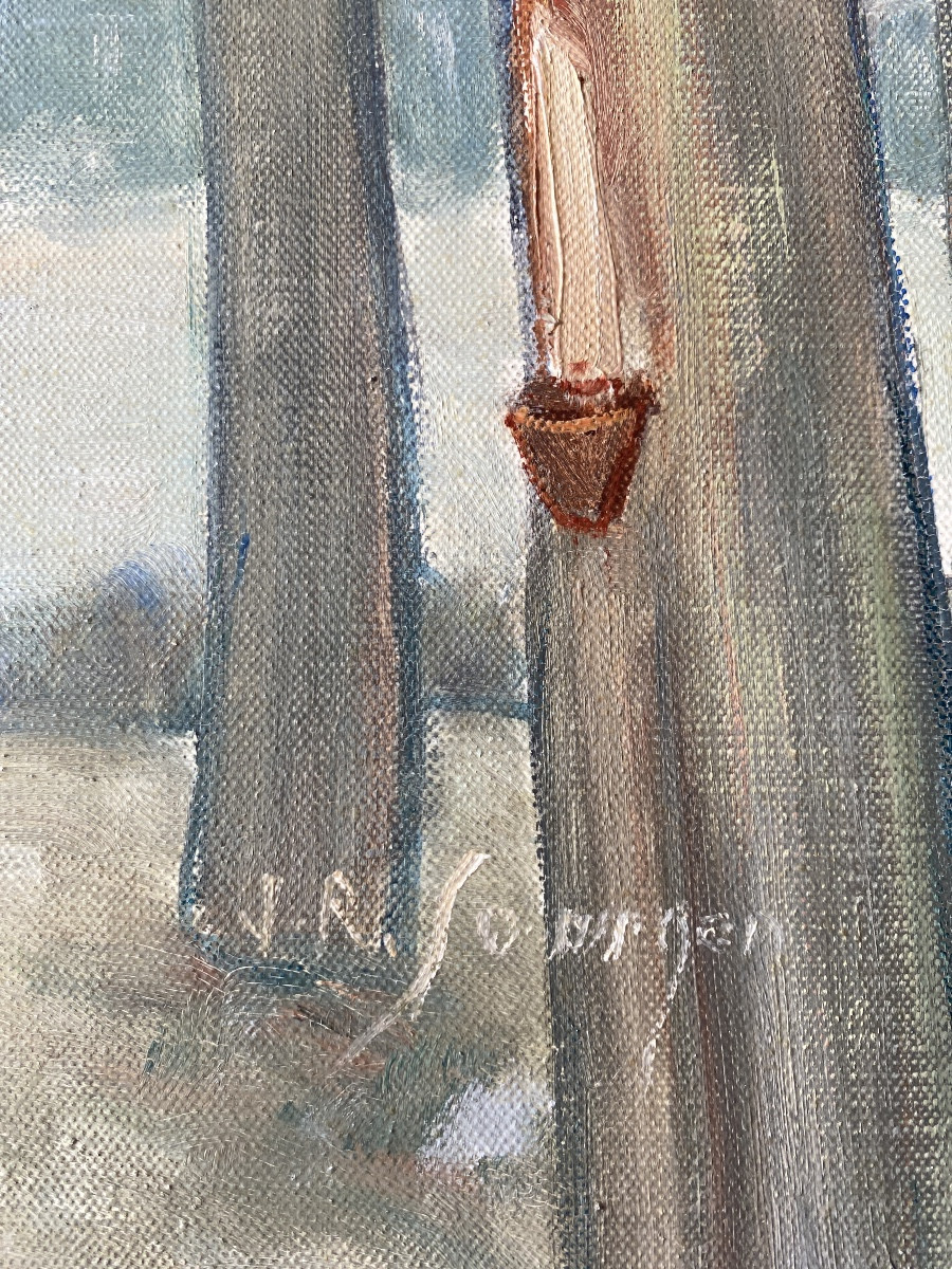 Jean-Roger Sourgen (1883–1978)  Étang dans la forêt de pins des Landes-photo-3