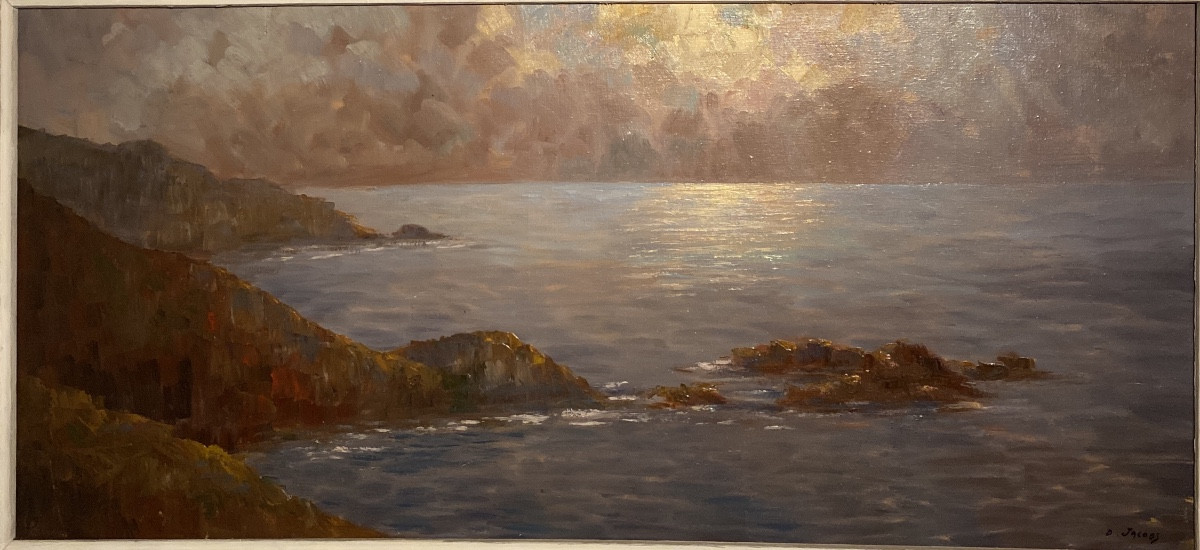 Dieudonné Jacobs (1887–1967) Mediterranean, Oil On Canvas Mounted On Hardboard -photo-2