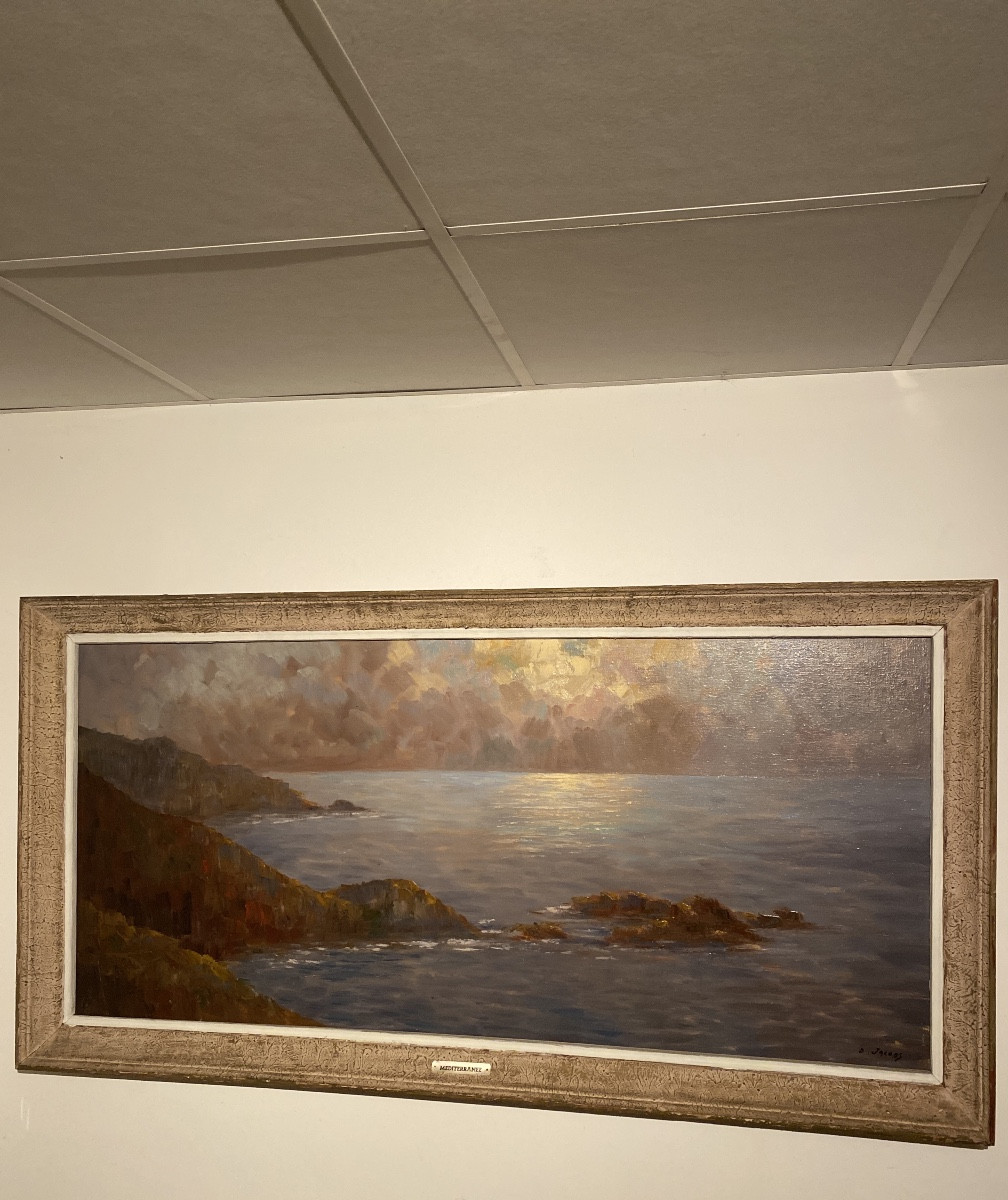 Dieudonné Jacobs (1887–1967) Mediterranean, Oil On Canvas Mounted On Hardboard -photo-5