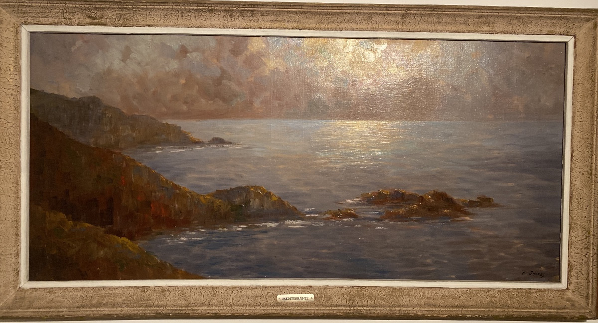 HUILE SUR PANNEAU bois ,signée Dieudonné Jacobs(1887-1967) Paysage De