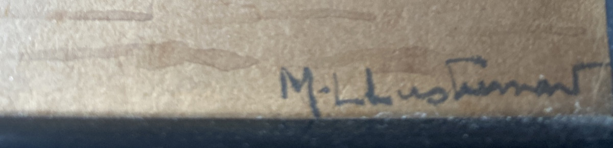 Marie-louise Lustremant (1880-1965) Southern Landscape With Umbrella Pines-photo-4