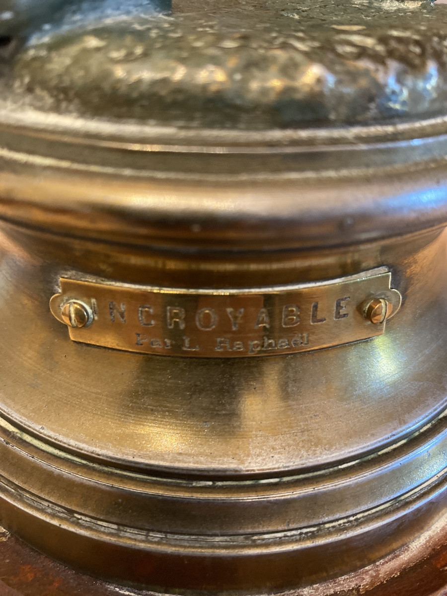 Pair Of Large Figurative Lamps "the Incredible And The Marvelous" – L. Raphael – 19th Century-photo-1