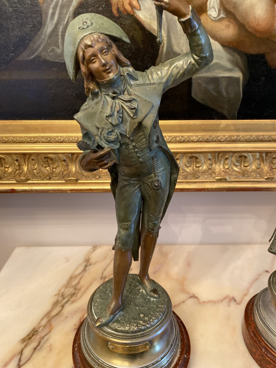 Pair Of Large Figurative Lamps "the Incredible And The Marvelous" – L. Raphael – 19th Century-photo-8