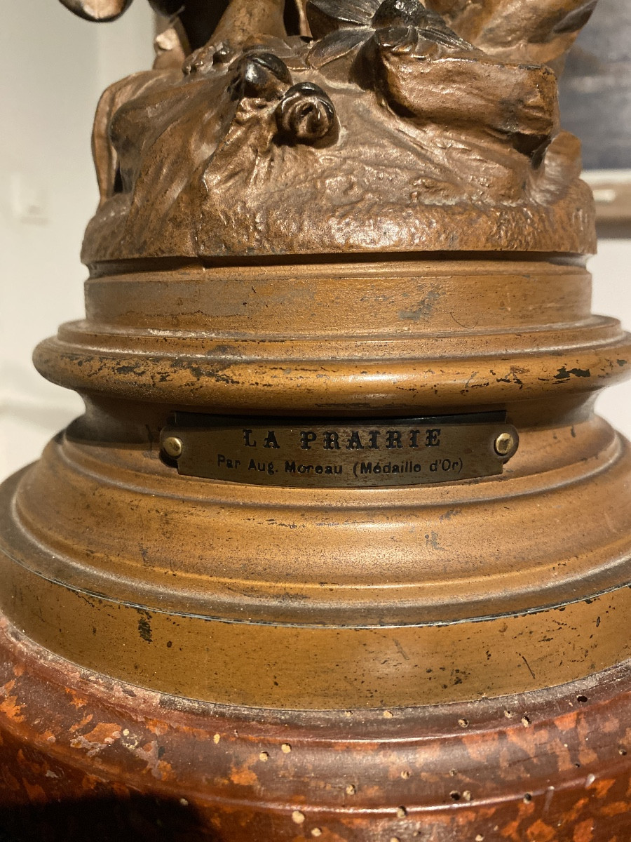 La Prairie – Important Sculpture By Auguste Moreau (1834–1917)-photo-1