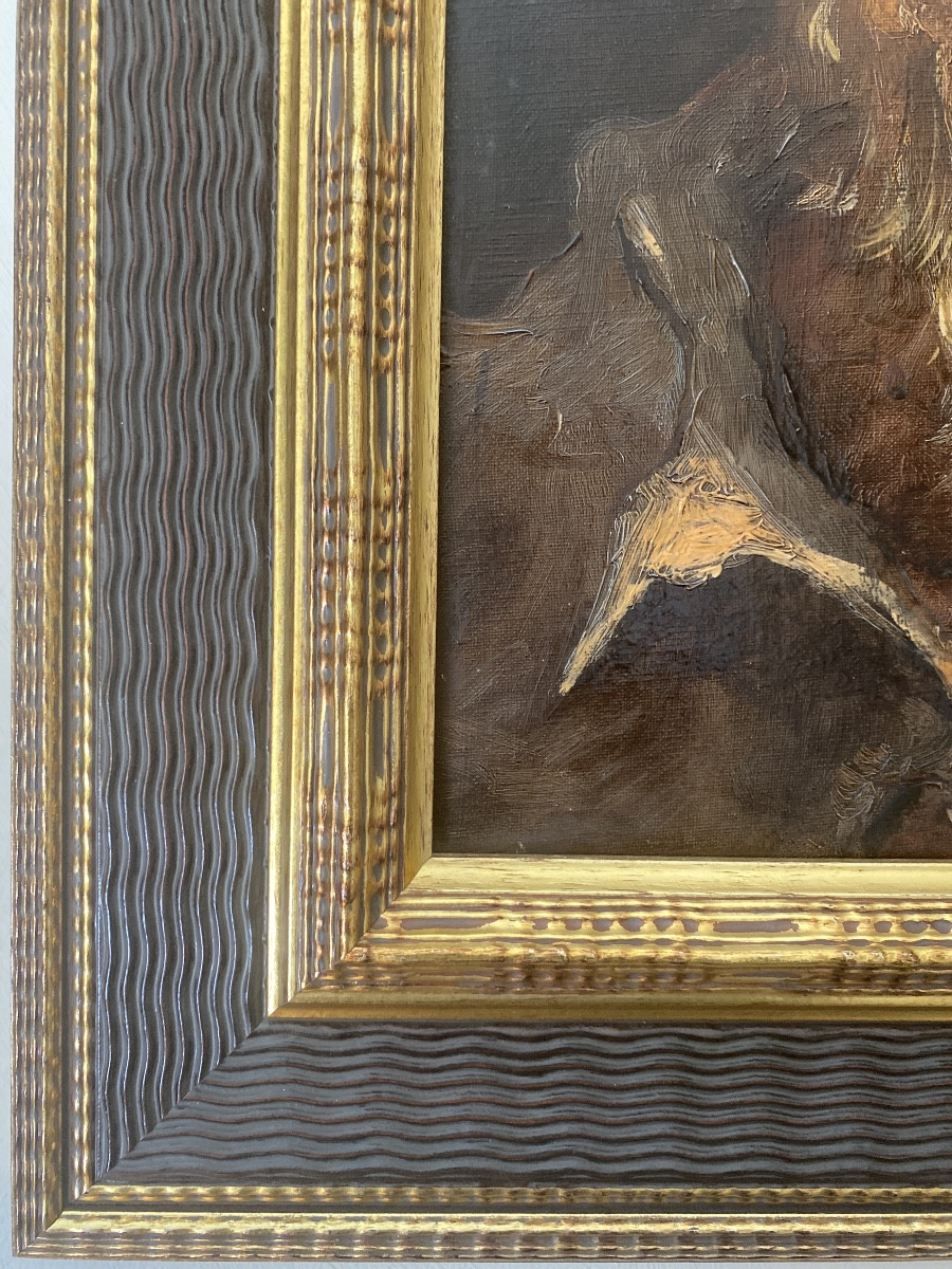 Georges Corominas (né en 1945)  Portrait d’homme âgé – Huile sur toile, -photo-5