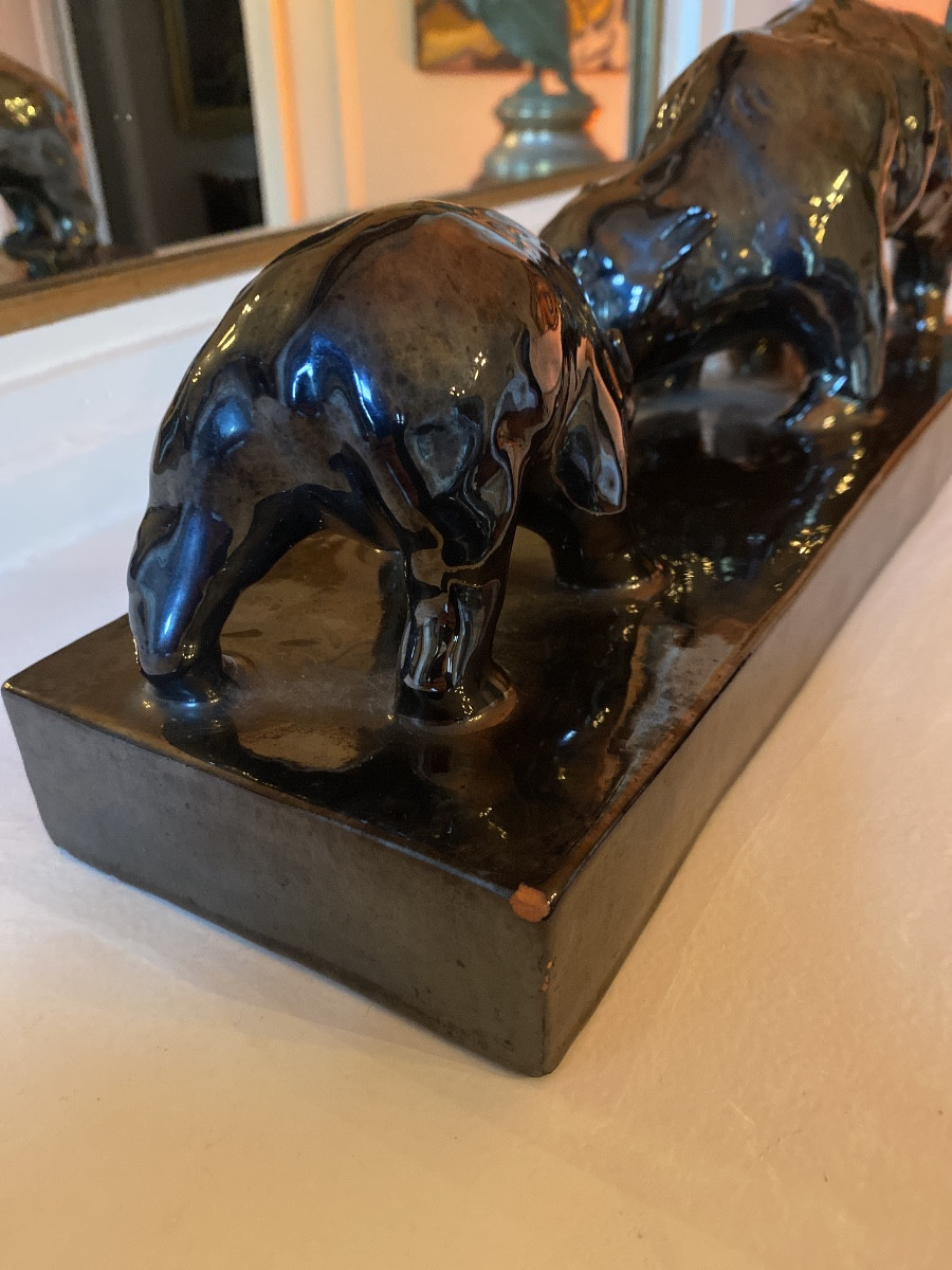  Jérôme Massier (Vallauris) «Ours et ourson»38 cm-photo-6