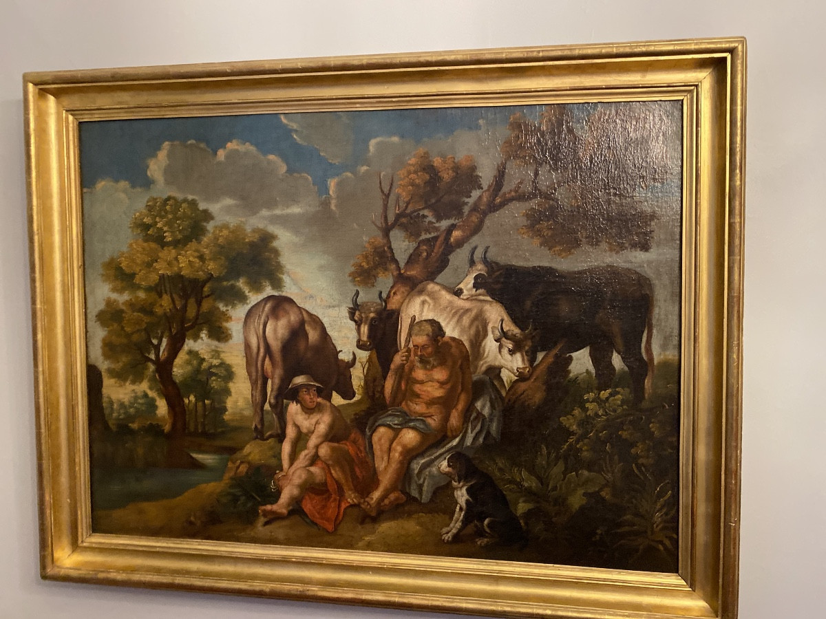 Flemish School Of The 17th Century – Follower Of Jacob Jordaens (1593-1678) “mercury, Argus And Io”