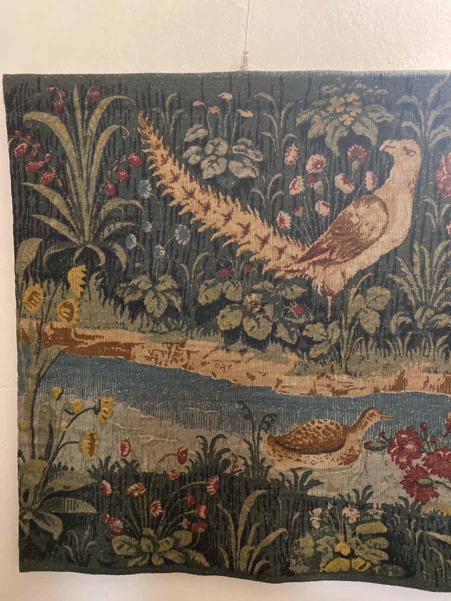 Tapisserie d’Aubusson – “Bord de l’eau” – Édition Robert Four – XXe siècle-photo-2