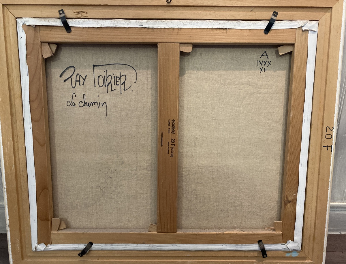 Ray Poirier (b. 1938) - The Path - Provence Landscape With Olive Trees - Oil On Canvas, Seamed-photo-8