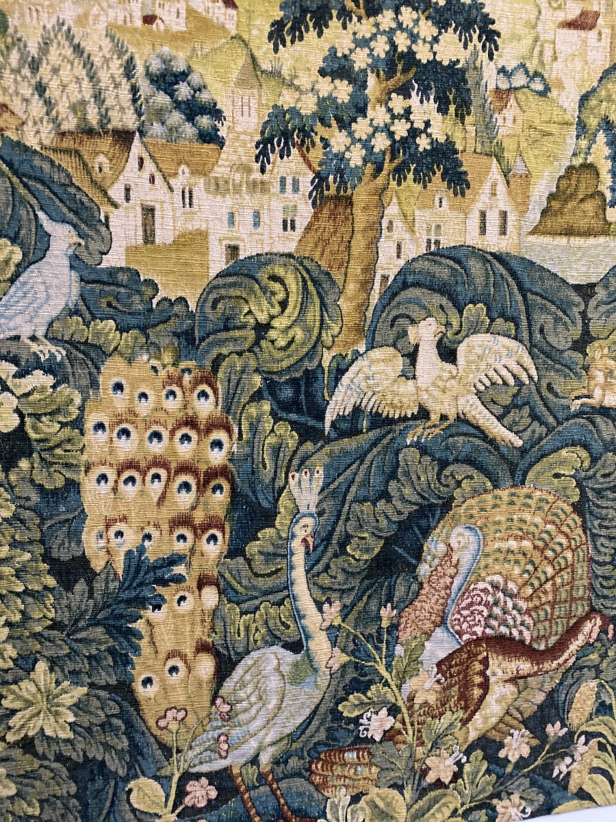 Manufacture Robert Four, Aubusson – Tapisserie « Bestiaire » d’après modèle du XVe siècle -photo-4
