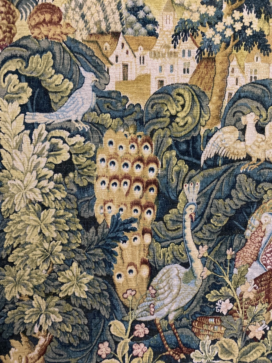 Manufacture Robert Four, Aubusson – Tapisserie « Bestiaire » d’après modèle du XVe siècle -photo-1
