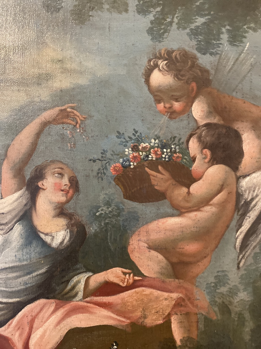 Allegory Of Venus Aux Amours - Elegant Mythological Scene In The Taste Of François Boucher.-photo-1