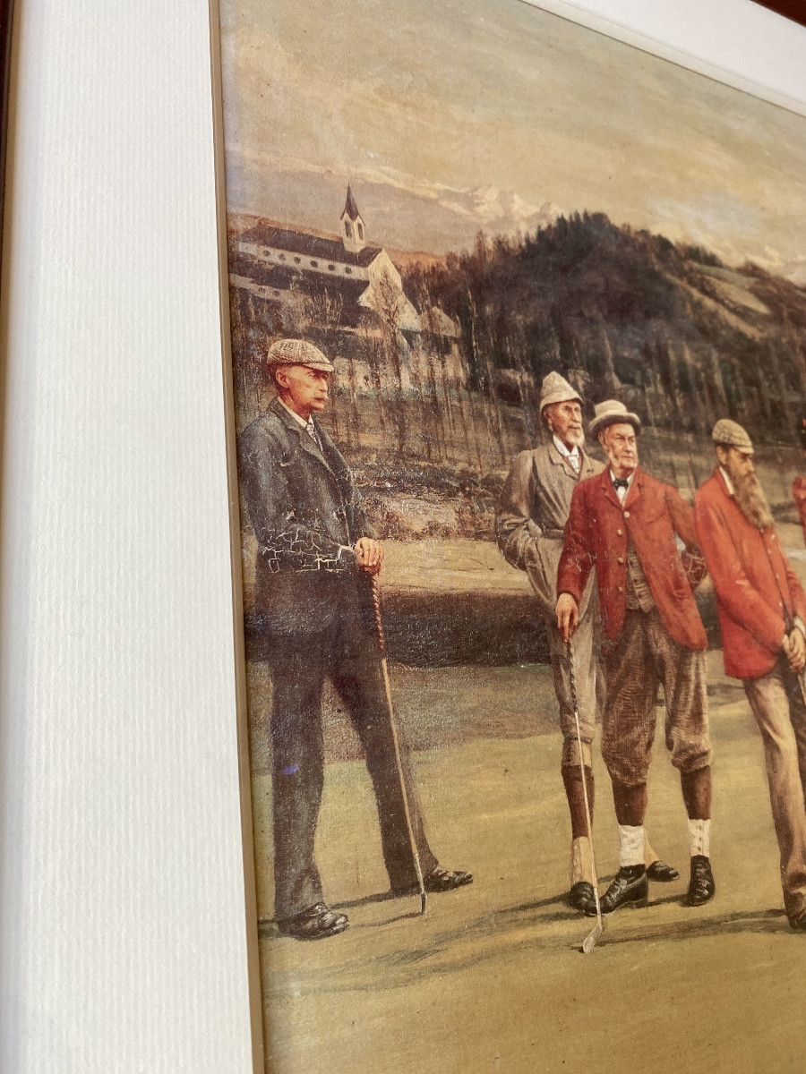  Scène de golf à Pau – d’après Allen C. Sealy (1893) – Lewis Hornor – -photo-1