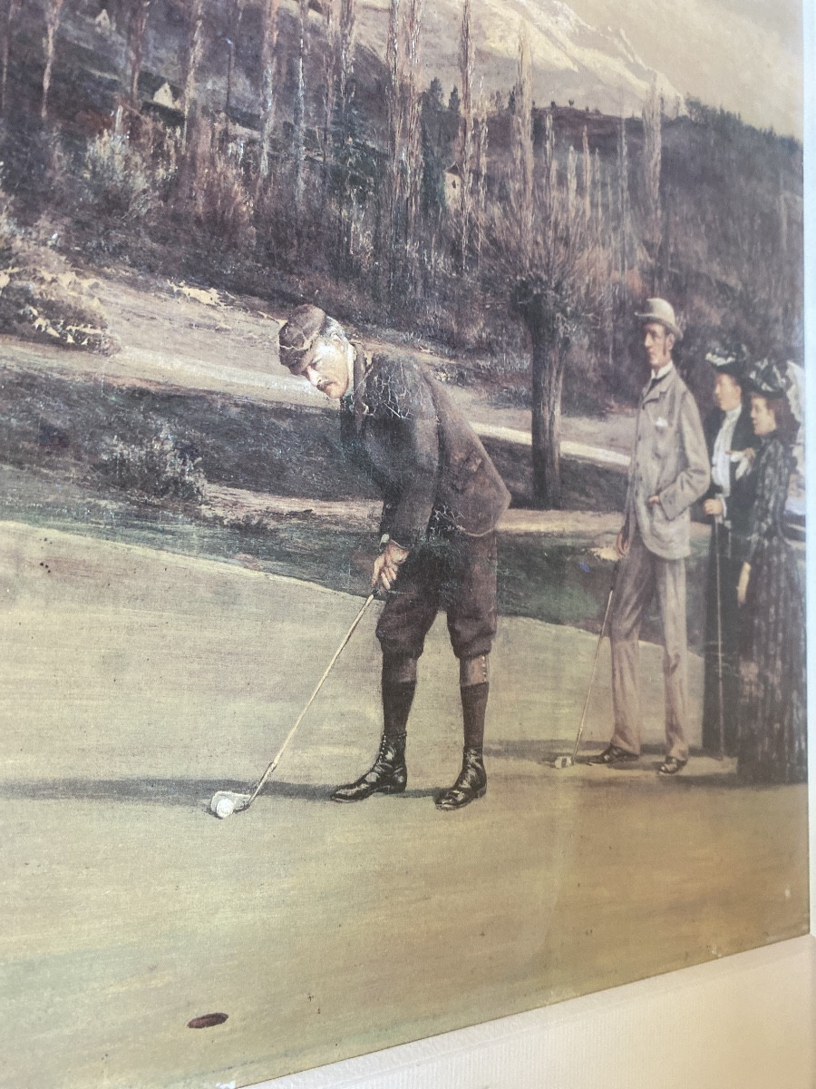  Scène de golf à Pau – d’après Allen C. Sealy (1893) – Lewis Hornor – -photo-3
