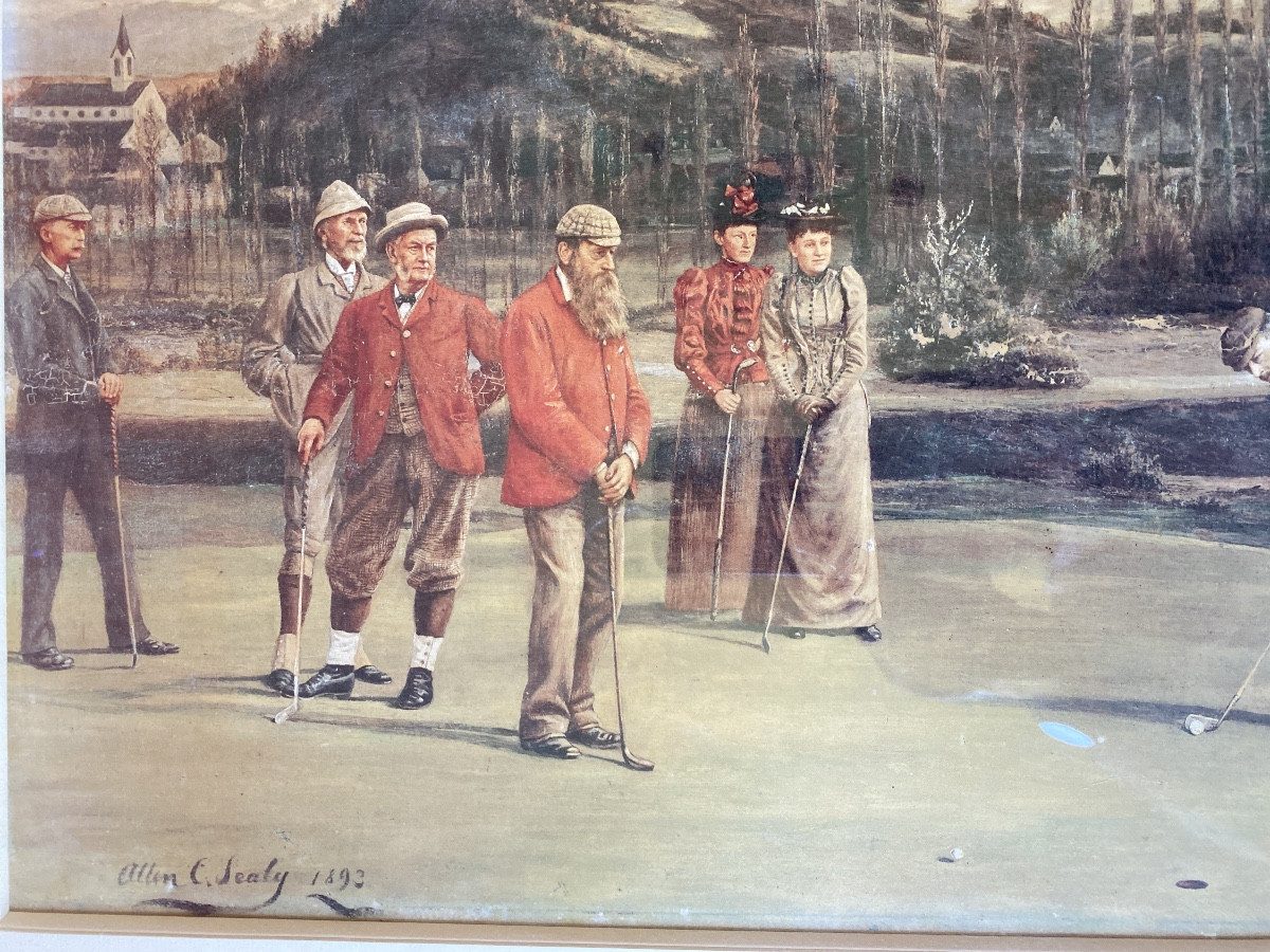  Scène de golf à Pau – d’après Allen C. Sealy (1893) – Lewis Hornor – -photo-4