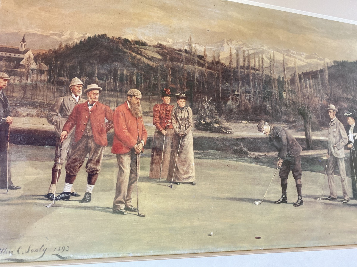  Scène de golf à Pau – d’après Allen C. Sealy (1893) – Lewis Hornor – -photo-5