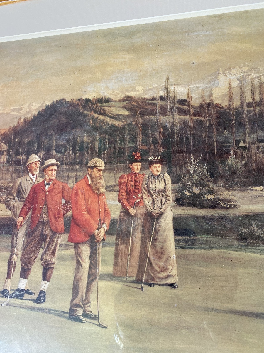  Scène de golf à Pau – d’après Allen C. Sealy (1893) – Lewis Hornor – -photo-7