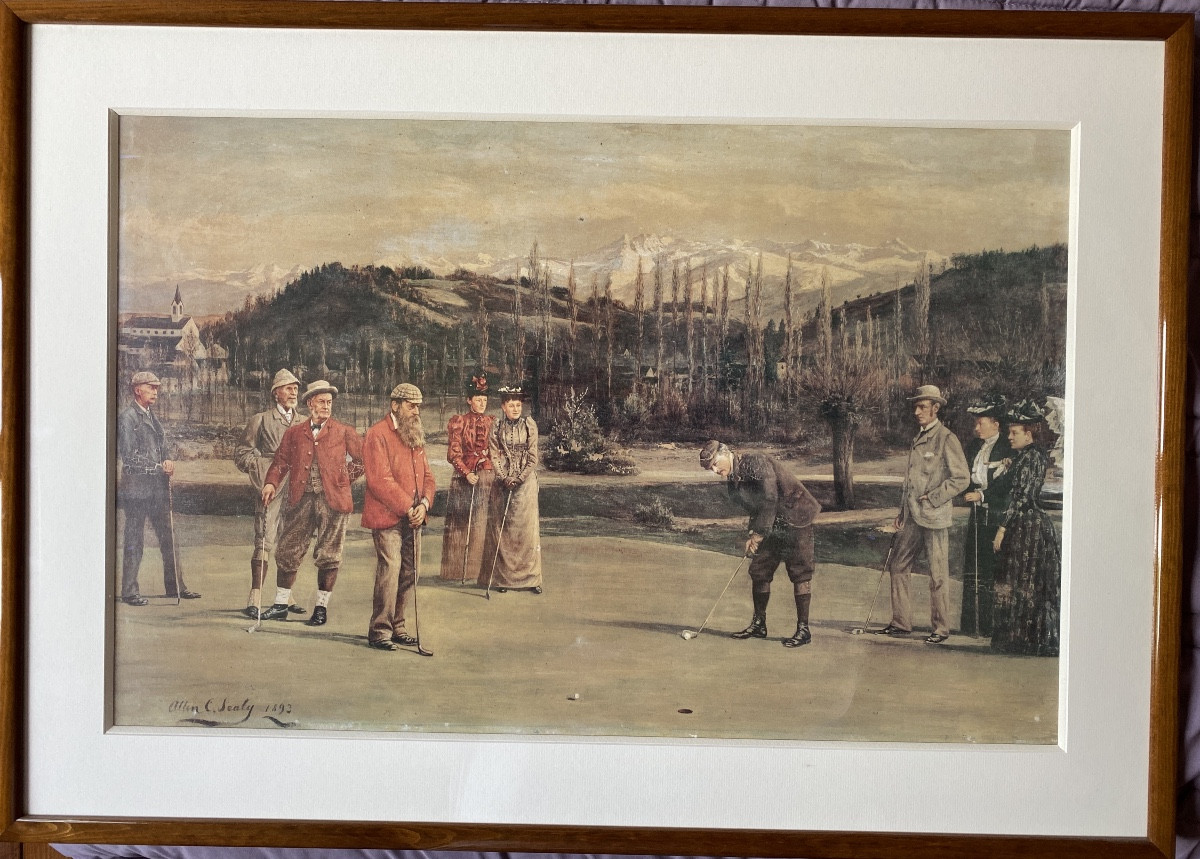  Scène de golf à Pau – d’après Allen C. Sealy (1893) – Lewis Hornor – 