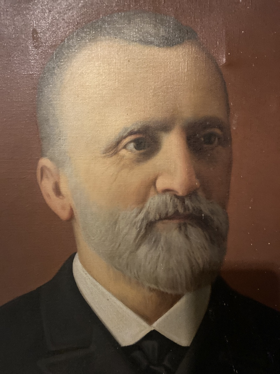 Signé Geppe Bravi – Grand portrait italien daté Roma 1911-photo-2