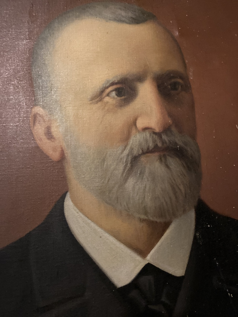 Signé Geppe Bravi – Grand portrait italien daté Roma 1911-photo-4