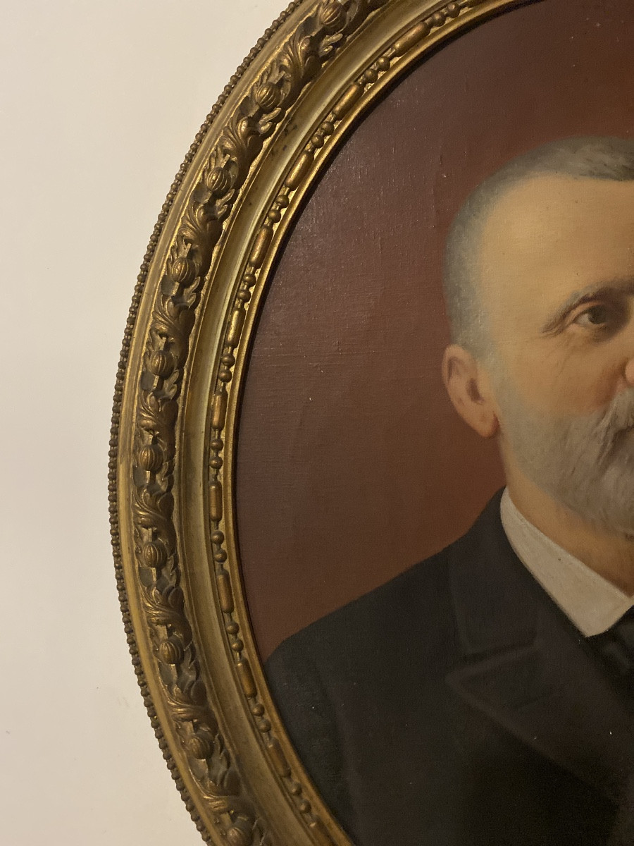 Signé Geppe Bravi – Grand portrait italien daté Roma 1911-photo-5