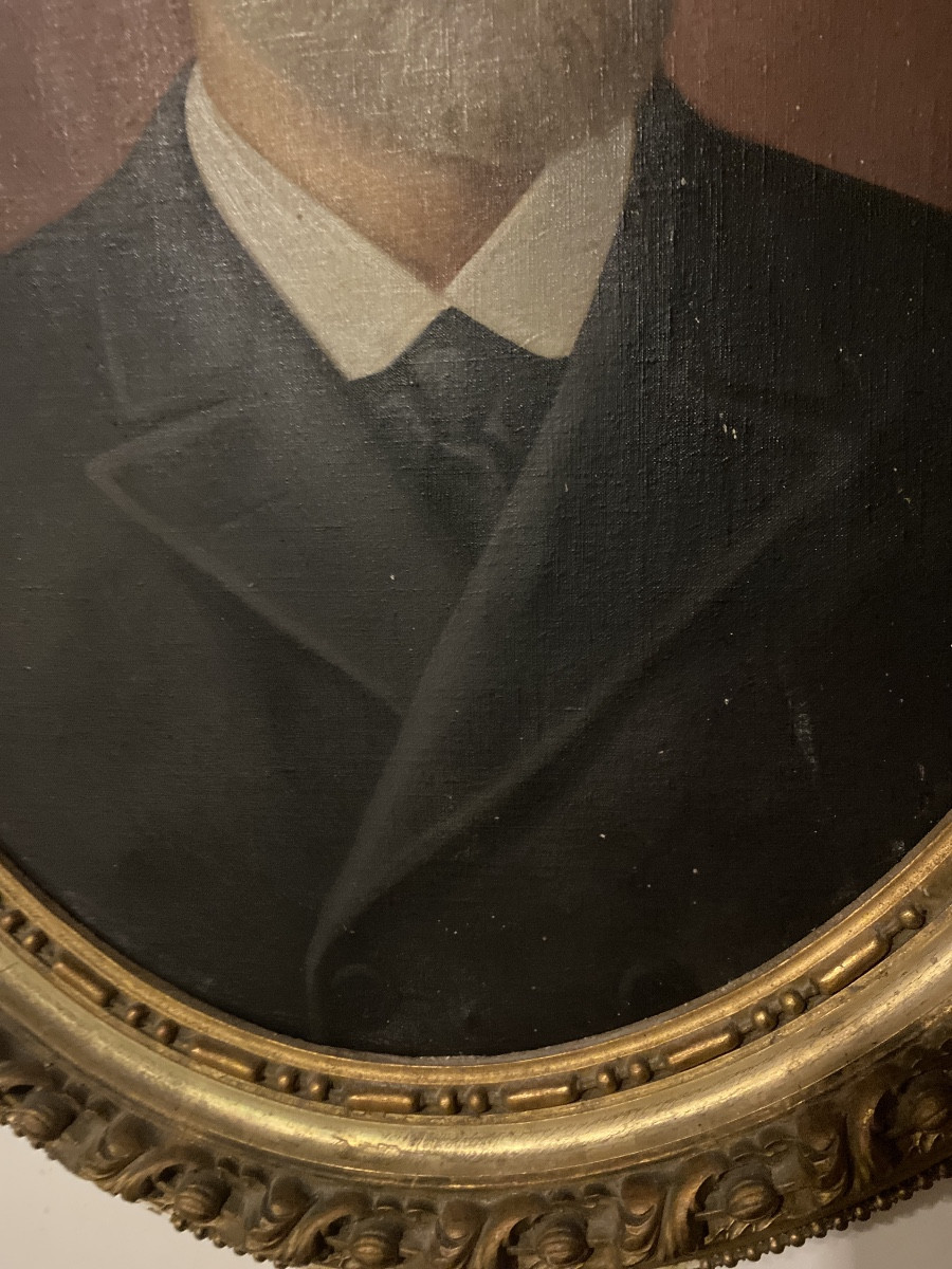 Signé Geppe Bravi – Grand portrait italien daté Roma 1911-photo-6