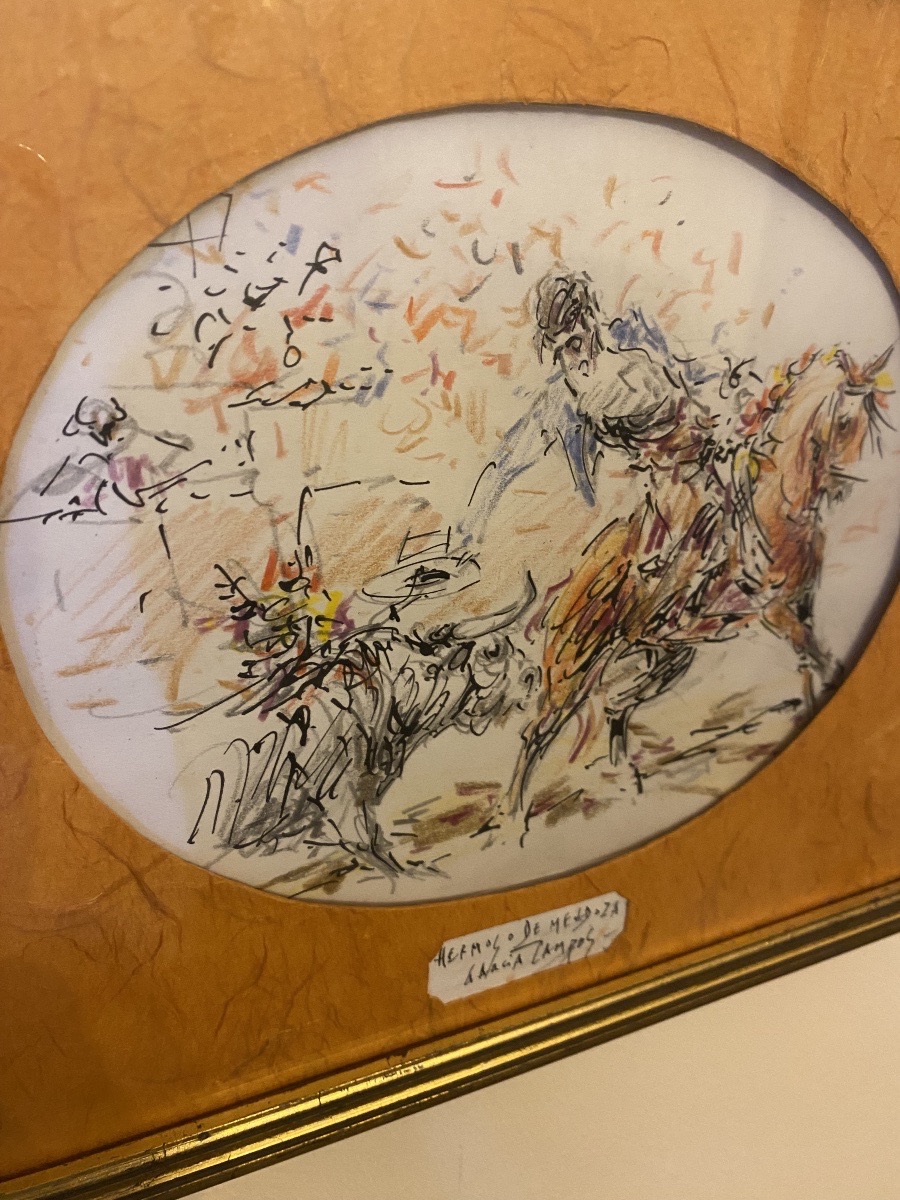 Luis García Campos (1928-2011) - Pair Of Expressionist Bullfighting Compositions-photo-3