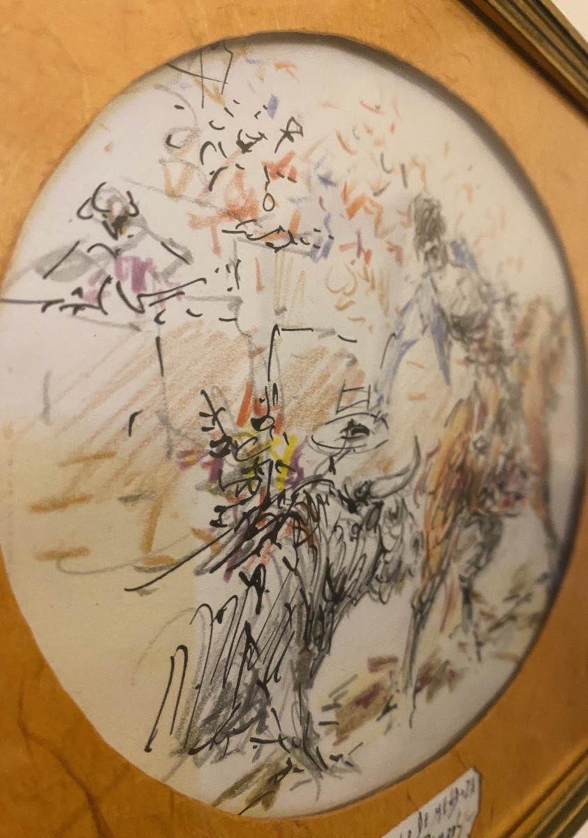 Luis García Campos (1928-2011) - Pair Of Expressionist Bullfighting Compositions-photo-5