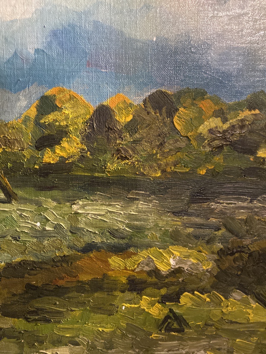 “Le moulin à la Pointe du Van – Cap Sizun” Huile sur toile-photo-2
