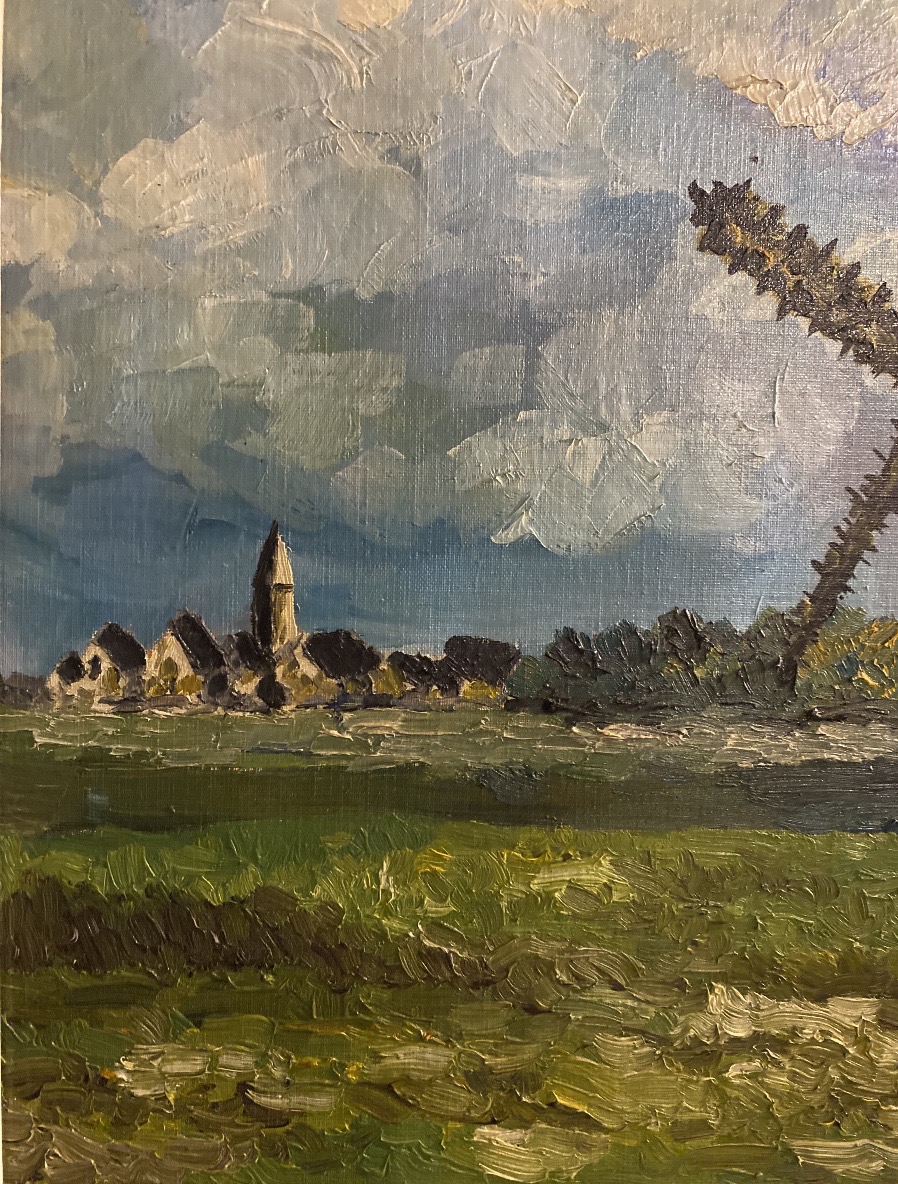 “Le moulin à la Pointe du Van – Cap Sizun” Huile sur toile-photo-4