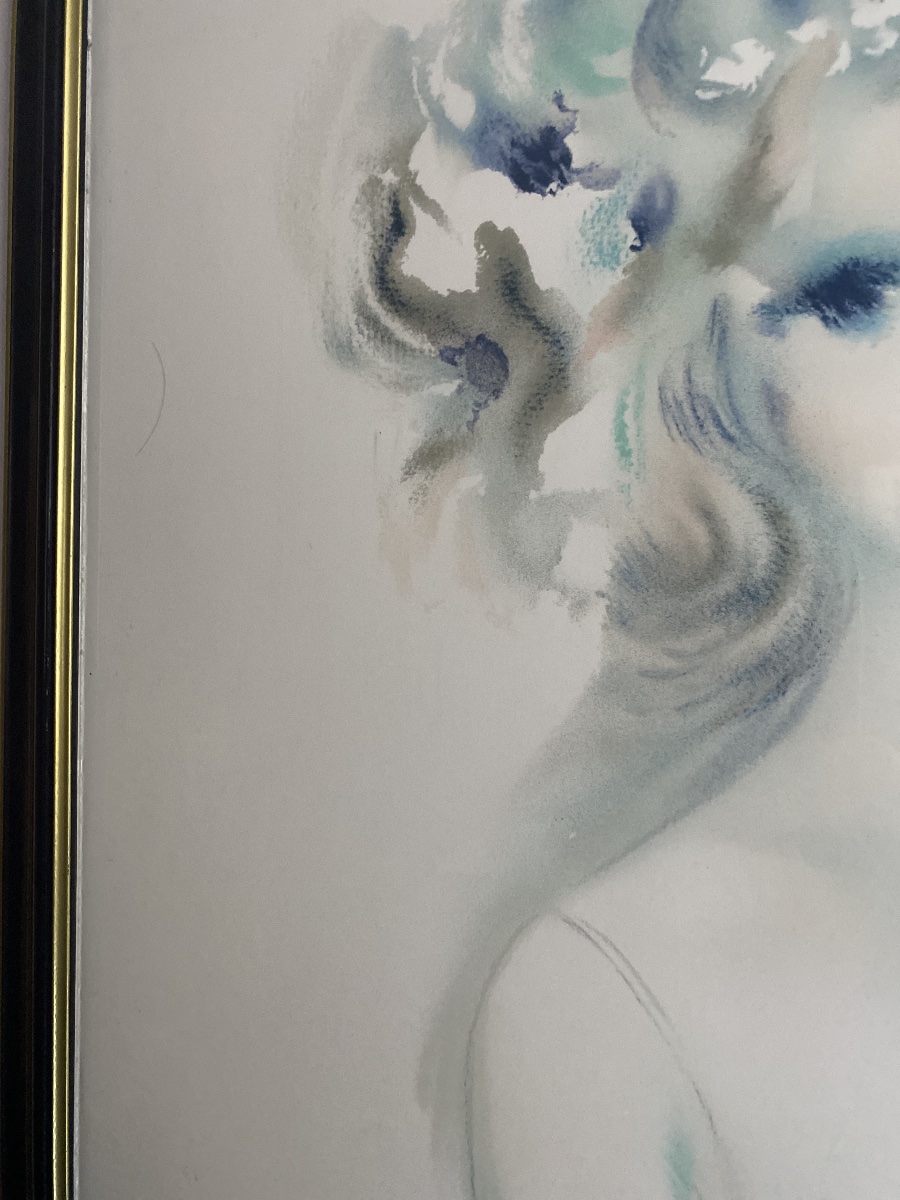 Shan-Merry (1935-2024) «  Jeune fille »Lithographie originale  certifiée  1984-photo-4
