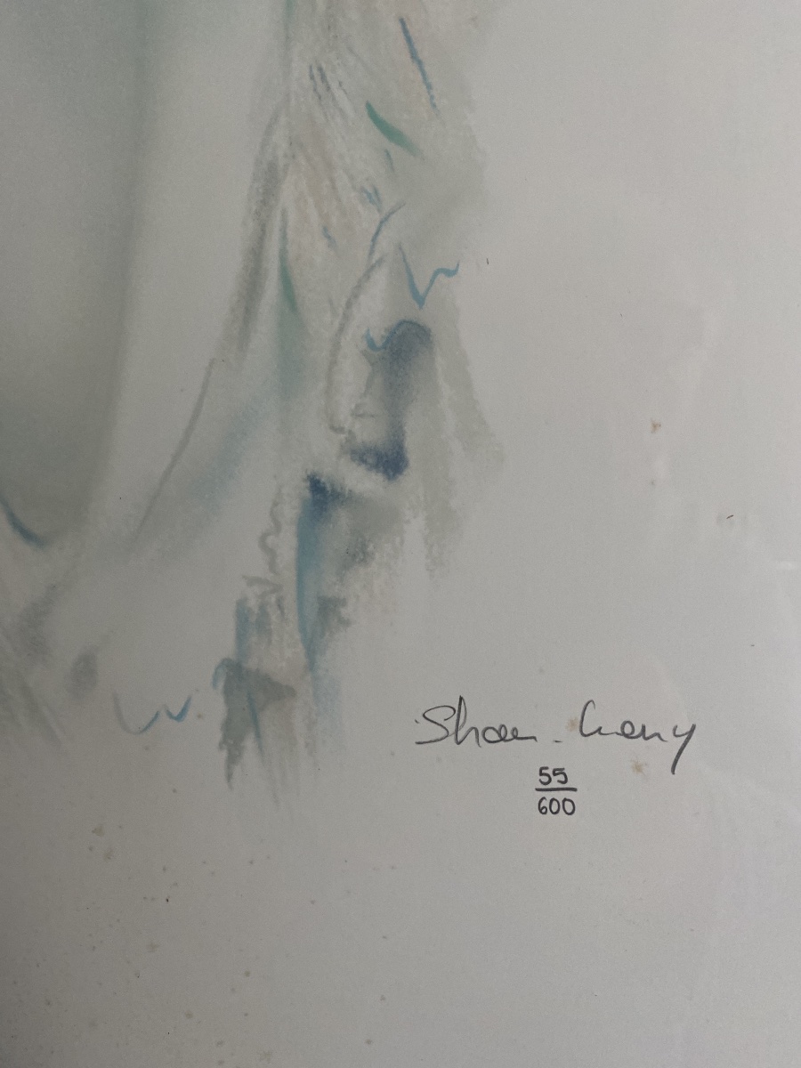 Shan-Merry (1935-2024) «  Jeune fille »Lithographie originale  certifiée  1984-photo-3