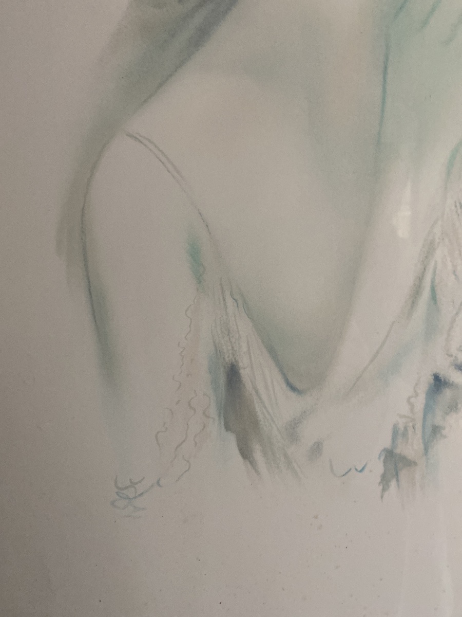 Shan-Merry (1935-2024) «  Jeune fille »Lithographie originale  certifiée  1984-photo-2