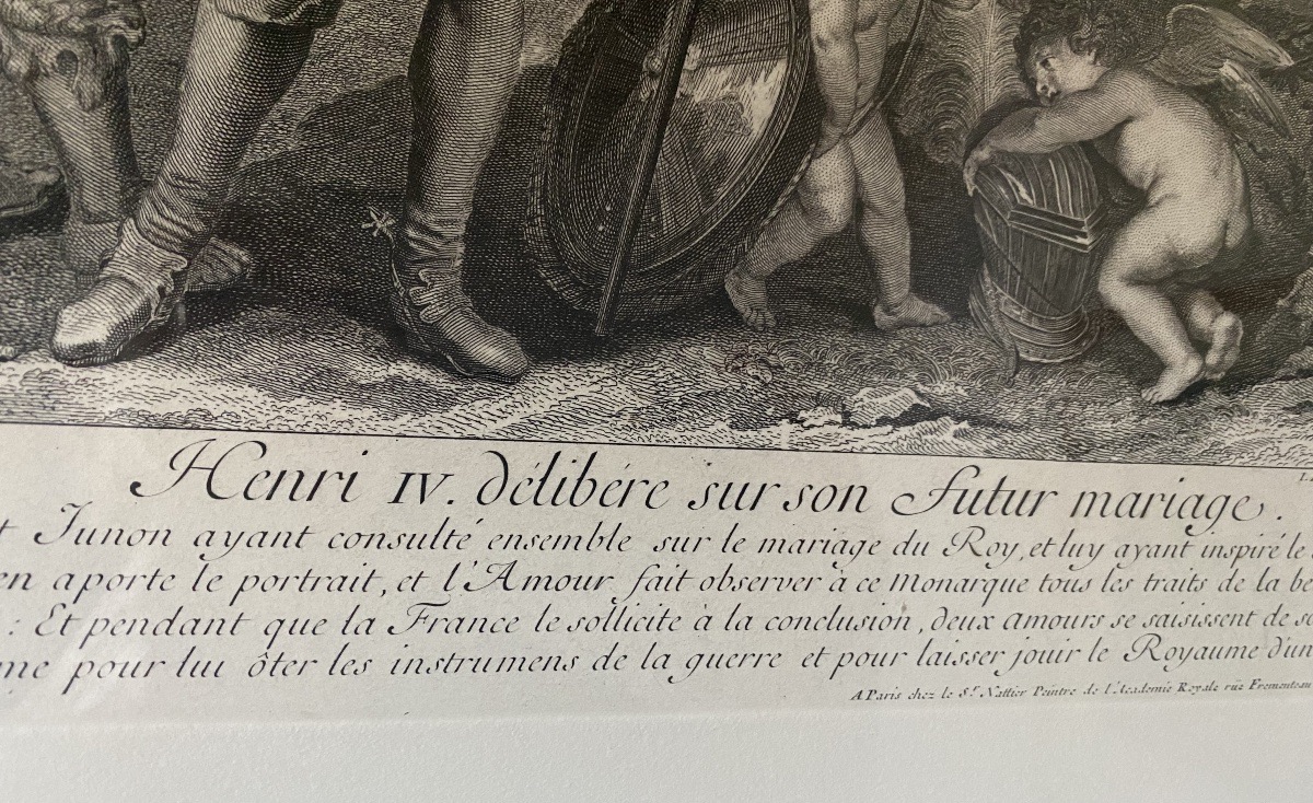 Jean Audran, After Rubens – Henry IV Ponders His Future Marriage – Chalcography Workshop Of The Louvre-photo-4