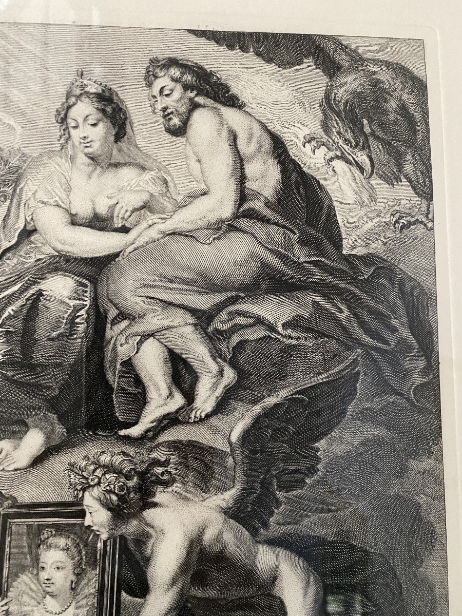 Jean Audran, After Rubens – Henry IV Ponders His Future Marriage – Chalcography Workshop Of The Louvre-photo-2