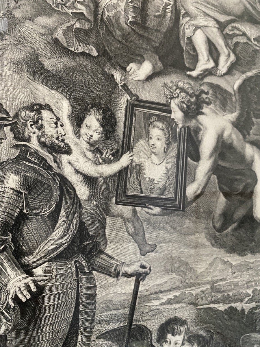 Jean Audran, After Rubens – Henry IV Ponders His Future Marriage – Chalcography Workshop Of The Louvre-photo-3