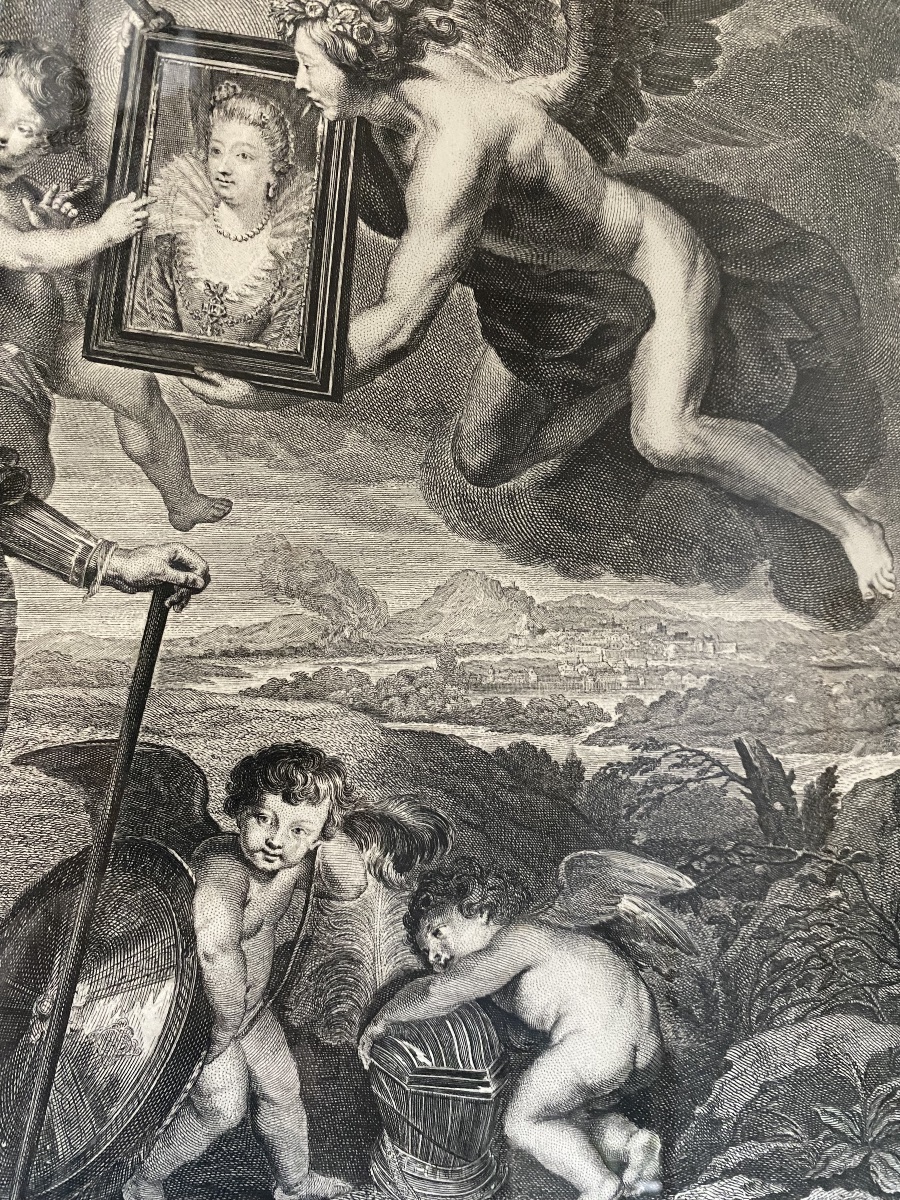 Jean Audran, After Rubens – Henry IV Ponders His Future Marriage – Chalcography Workshop Of The Louvre-photo-4