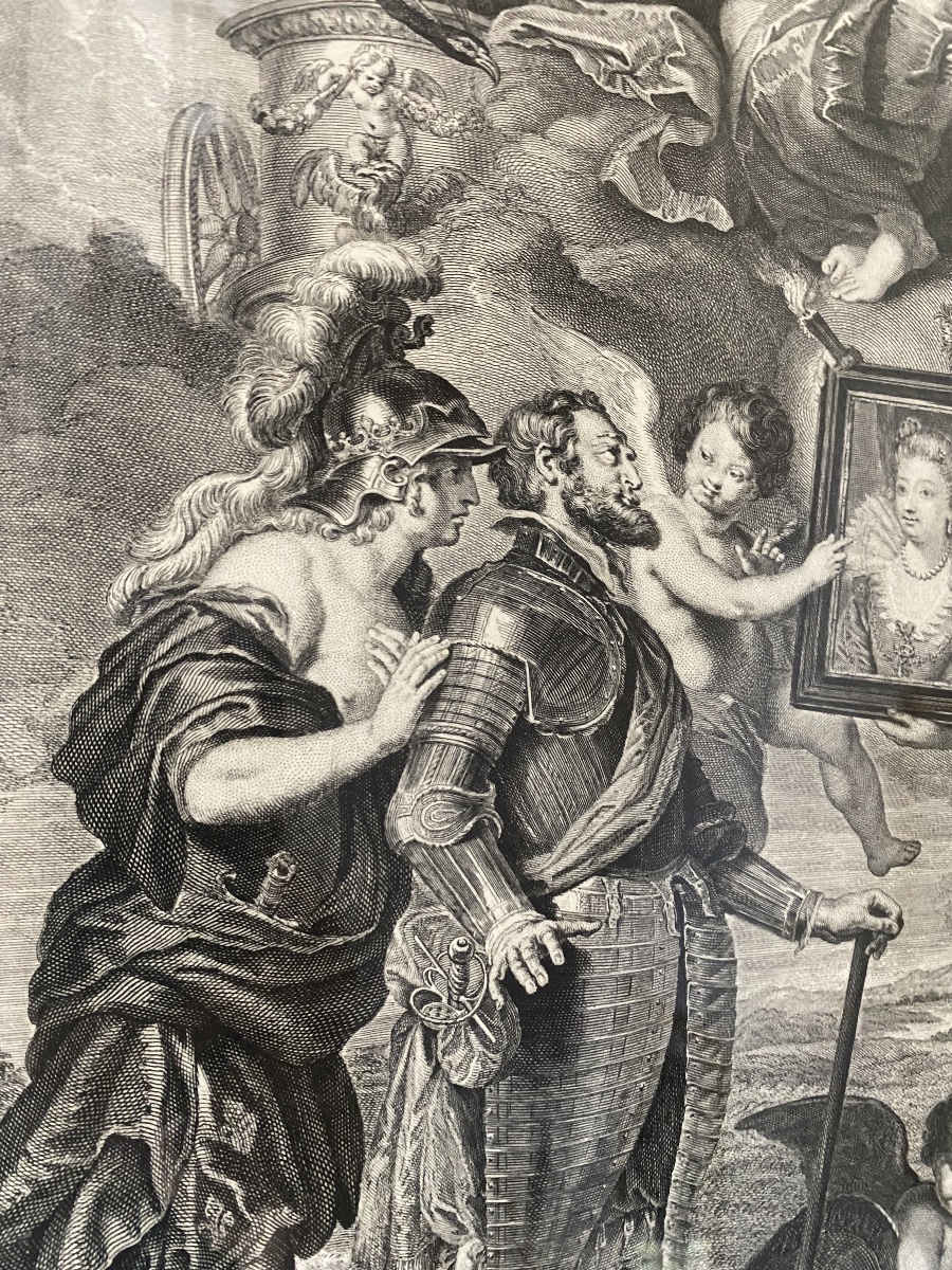 Jean Audran, After Rubens – Henry IV Ponders His Future Marriage – Chalcography Workshop Of The Louvre-photo-6