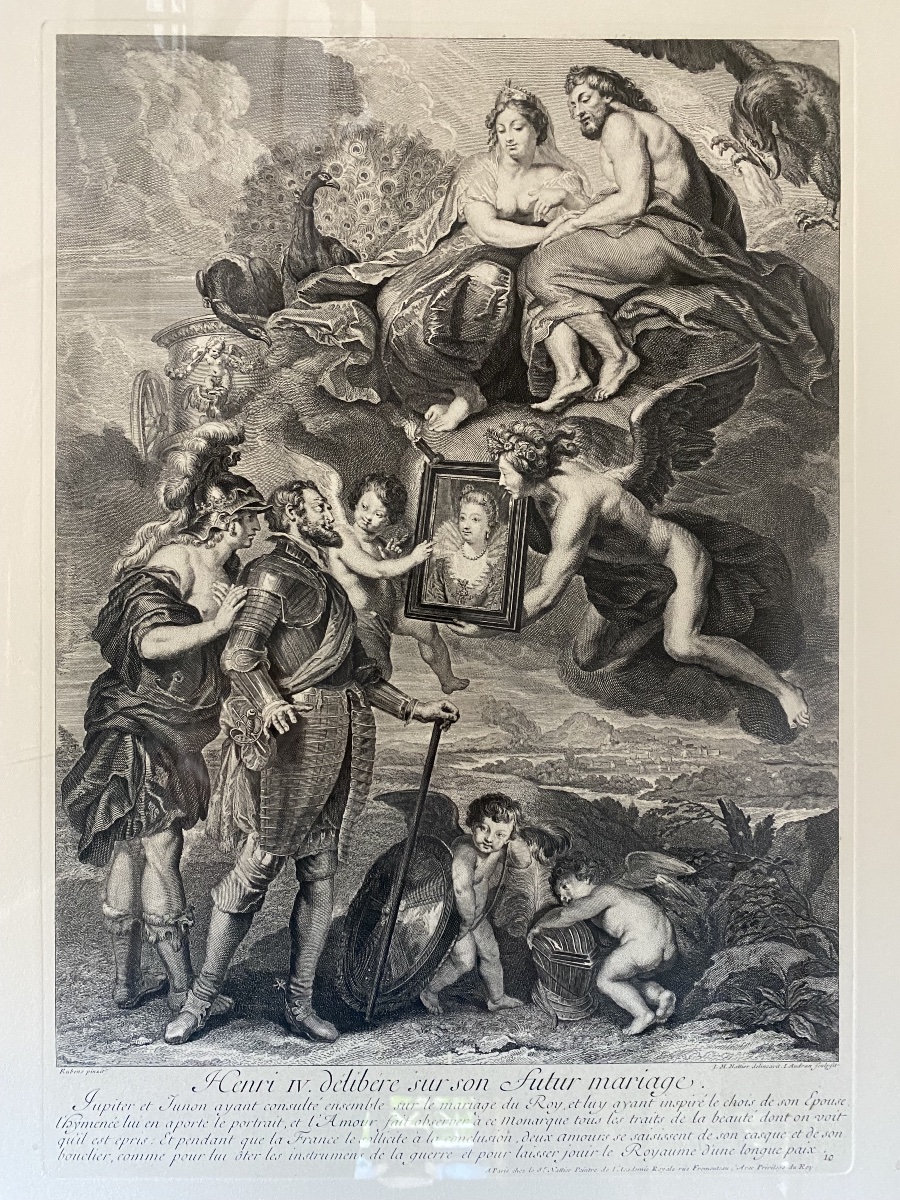 Jean Audran, After Rubens – Henry IV Ponders His Future Marriage – Chalcography Workshop Of The Louvre-photo-7