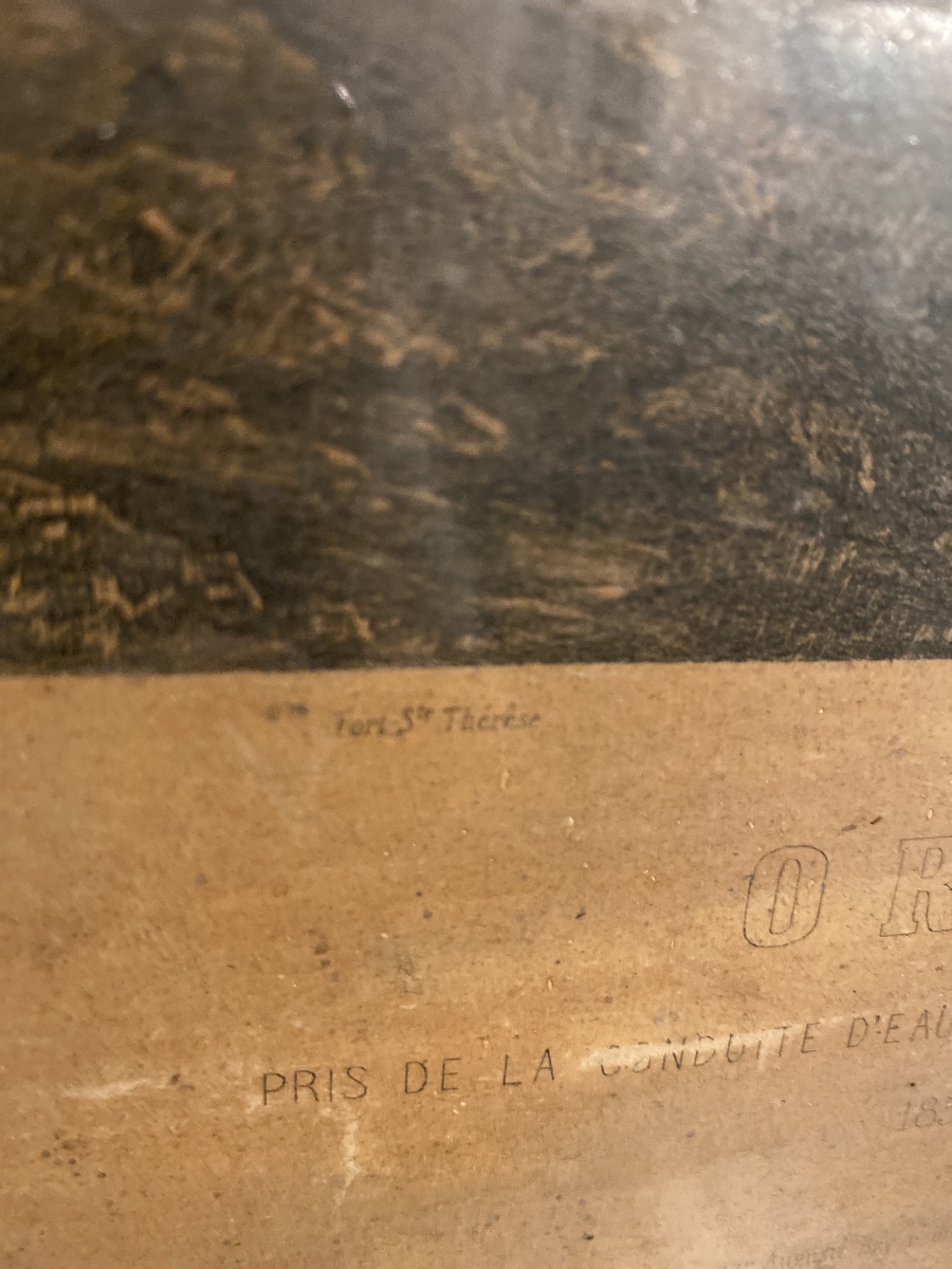 grande gravure panoramique d’Oran – 1855 – Signée A. Lebreton – -photo-4
