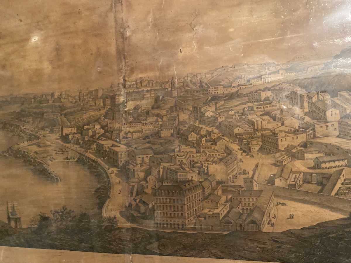 grande gravure panoramique d’Oran – 1855 – Signée A. Lebreton – -photo-7