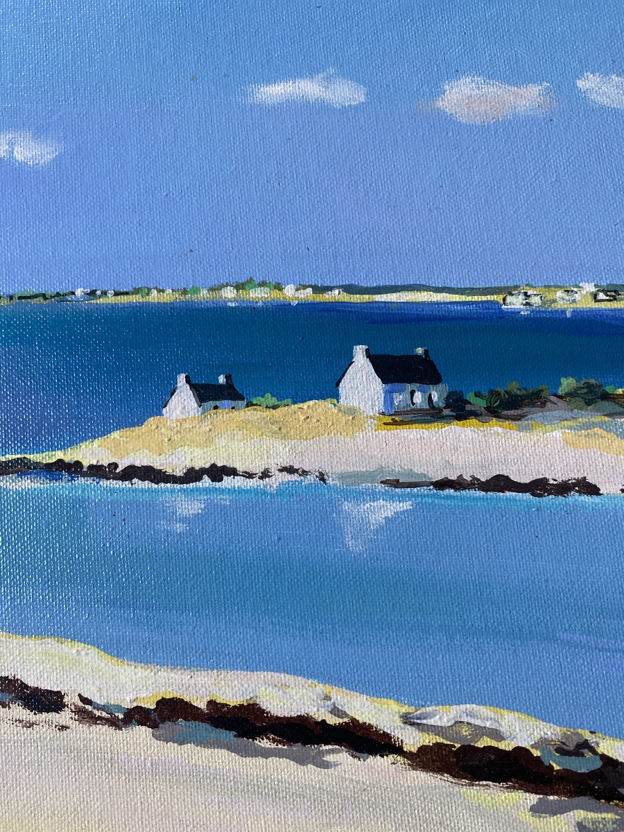Jean-louis Karcher (born In 1940) – “speckled Sky” – View Of Brittany-photo-4