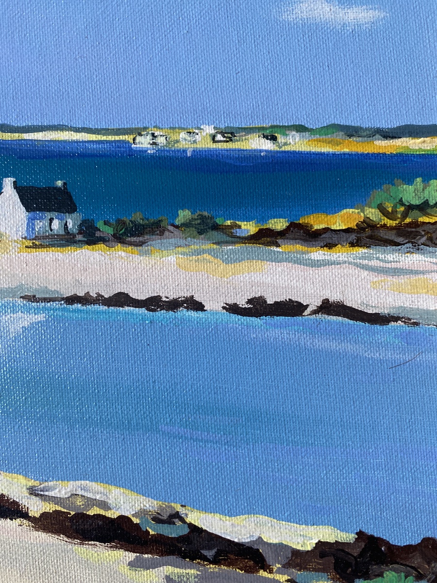Jean-louis Karcher (born In 1940) – “speckled Sky” – View Of Brittany-photo-2