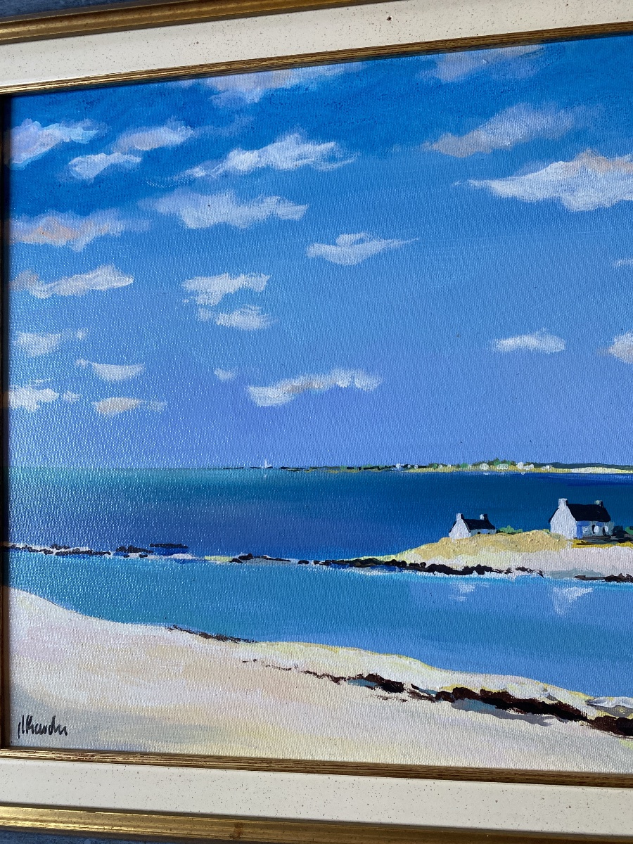 Jean-louis Karcher (born In 1940) – “speckled Sky” – View Of Brittany-photo-3