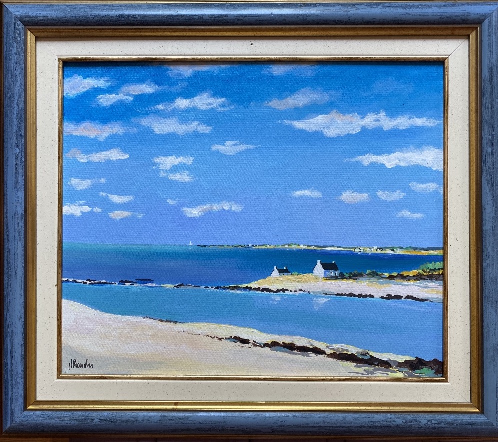 Jean-louis Karcher (born In 1940) – “speckled Sky” – View Of Brittany