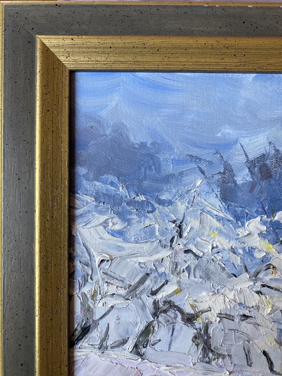 L. Berger (XXe) – D’après Claude Monet, Environs de Honfleur – Huile sur toile, 1996-photo-1