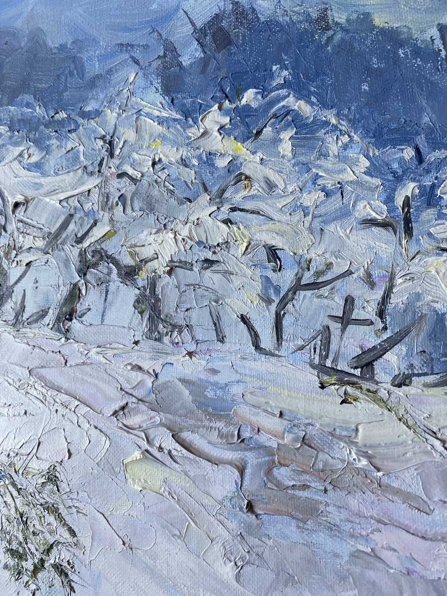 L. Berger (XXe) – D’après Claude Monet, Environs de Honfleur – Huile sur toile, 1996-photo-5