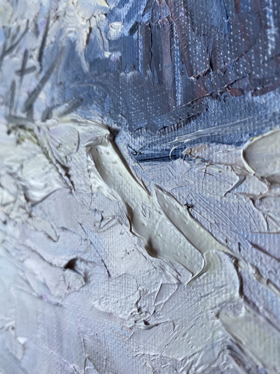 L. Berger (XXe) – D’après Claude Monet, Environs de Honfleur – Huile sur toile, 1996-photo-6
