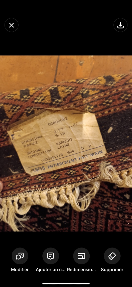 Large Hand-knotted Karachi Wool Rug – 277 × 187 Cm-photo-3