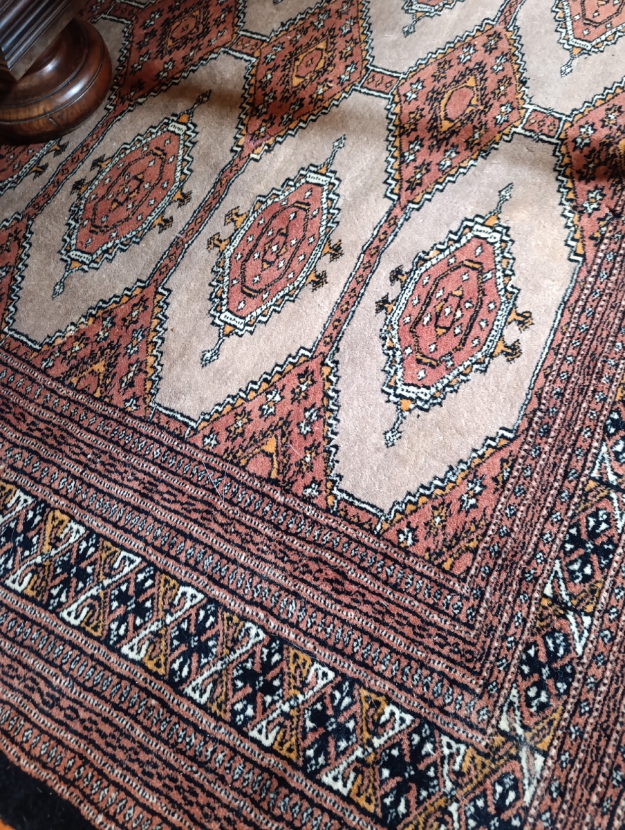 Large Hand-knotted Karachi Wool Rug – 277 × 187 Cm-photo-2